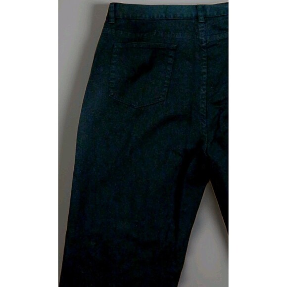 Y2K Lauren Jeans Co Ralph Lauren Black Bootcut Jeans 16 Embroidered Floral - Picture 7 of 12